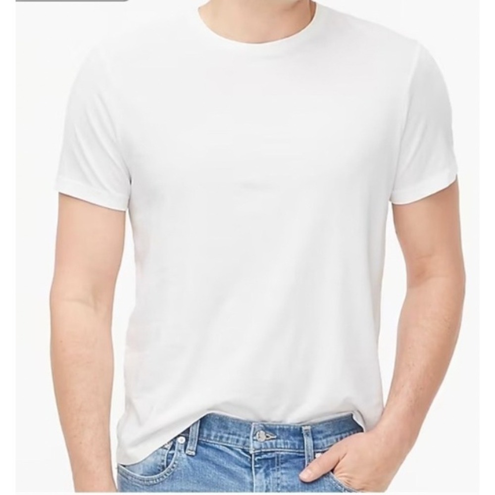 J.Crew Broken-In Knit Goods White Cotton‎ Crew Neck T-Shirt Mens XL AG008 FA21